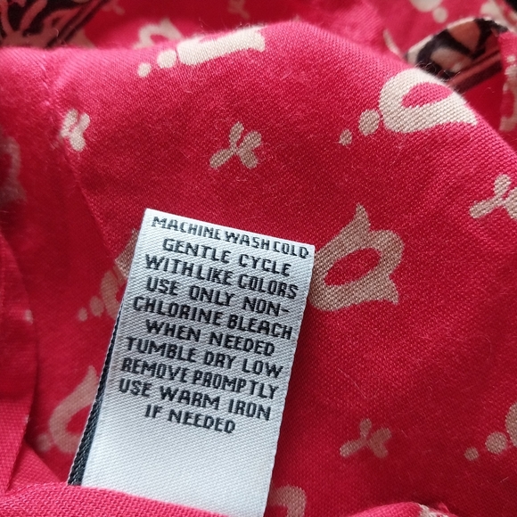 Hippie Laundry Boho Shirt Size M Red Bandana Style Lightweight Flowy Top - Picture 8 of 9